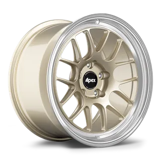 Apex ML-7RT Wheel 18x10.5 ET22 (5x120 / 72.56) - Machined Lip - Gloss Motorsport Gold